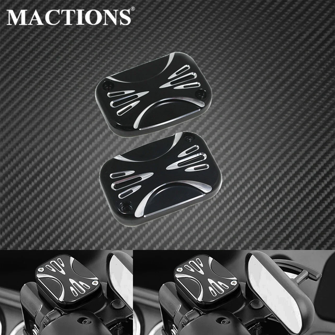 

Motorcycle Black CNC Front Brake Master Cylinder Cover For Harley Touring Street Electra Glide FLH/T FLHX 2008-2015 2016