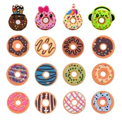 Donuts Shoe Charms Pin para Crocs, Decoração para Crianças, Adulto, Natal, Menino, Menina, Presentes de Festa, Novidades, Venda Quente