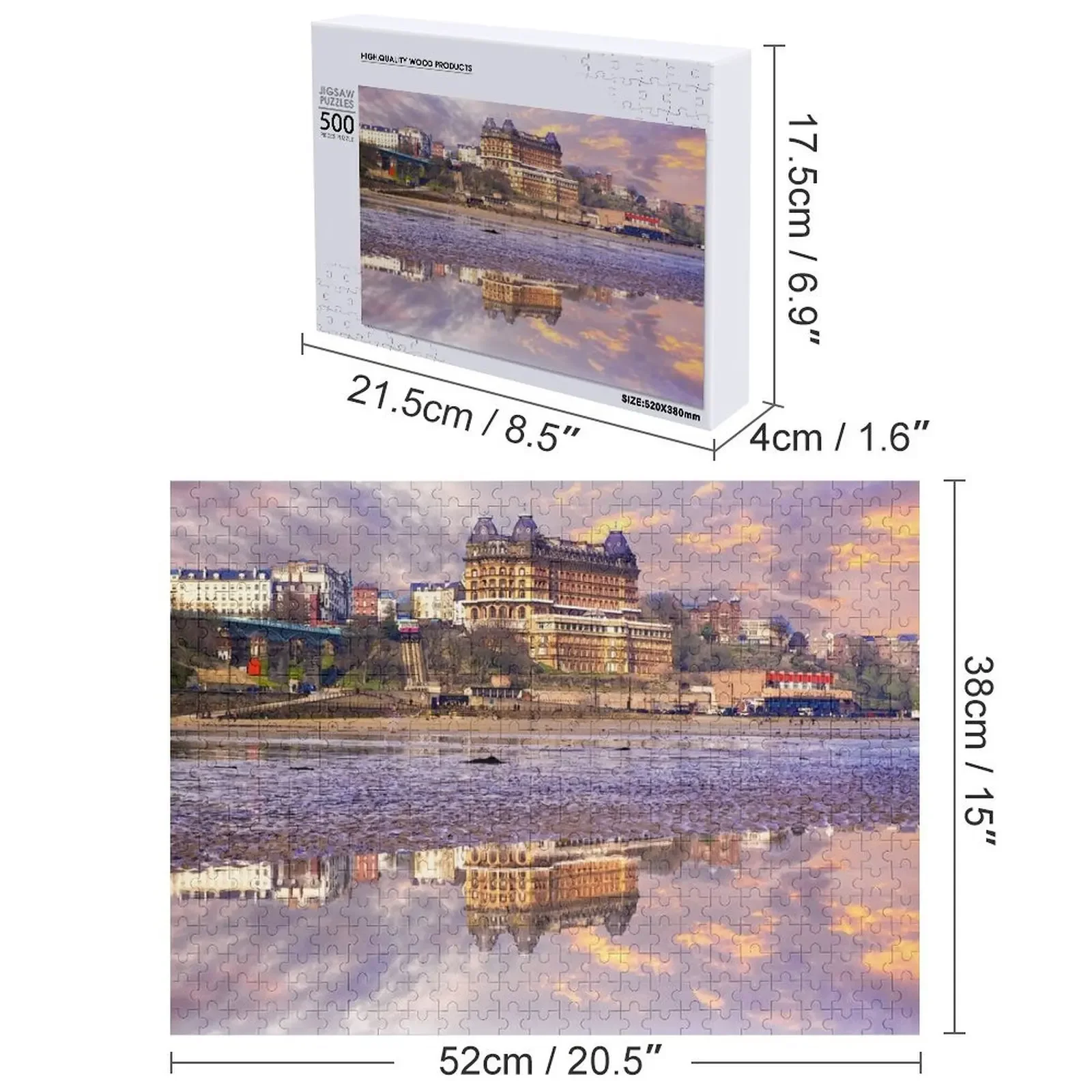 スカボロー グランド ホテル リフレクション ジグソーパズル カスタマイズされた子供向けギフト 子供向けの斬新なおもちゃ 2022 子供向けのおもちゃ パズル