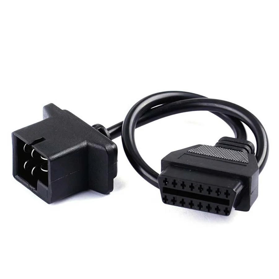 Adaptador OBD1 a OBD2 para Chrysler, Conector de extensión de escáner de coche de 6 pines, Cable adaptador OBD de 6 a 16p para Jeep/Dodge,