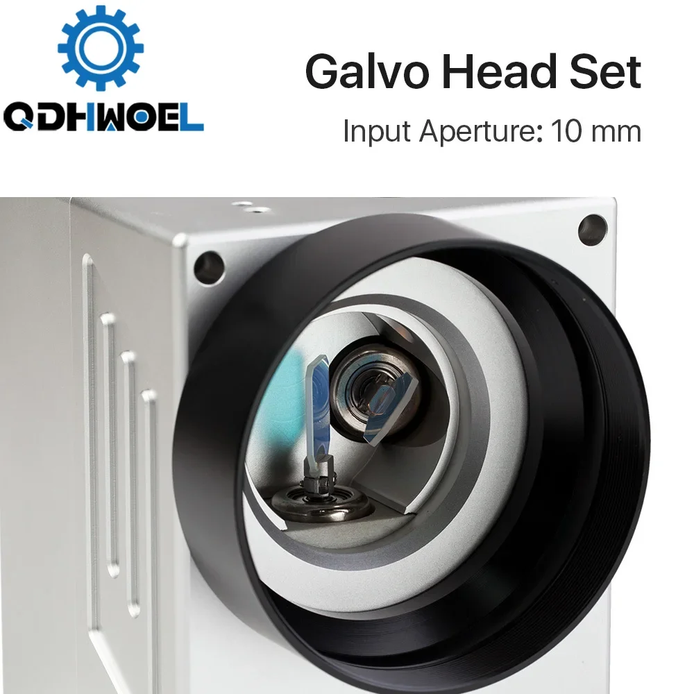 QDHWOEL 1064nm الألياف الليزر المسح الضوئي Galvo رئيس المدخلات فتحة 10mm الجلفانومتر الماسح الضوئي مع مجموعة إمدادات الطاقة #5