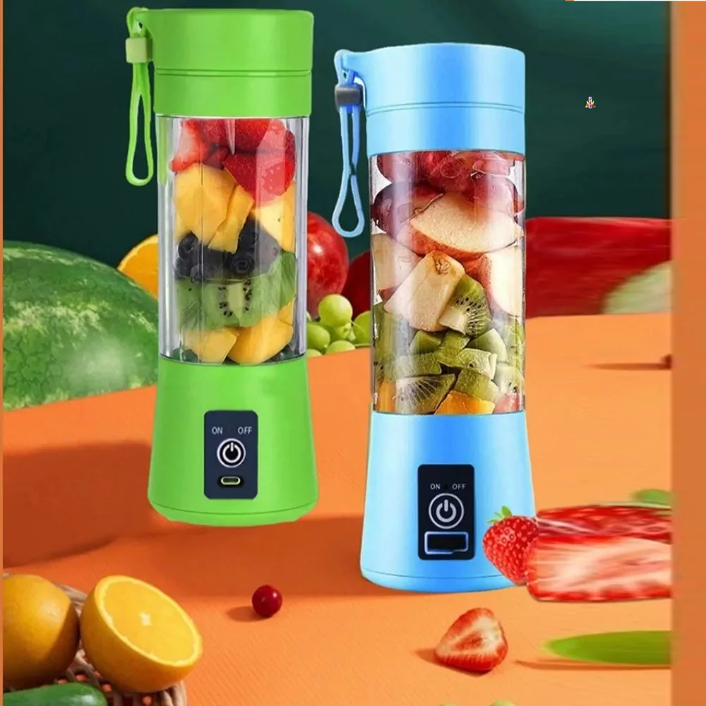 Mini Electric Juicer Portable 6 Blade Blender Fruit Milkshake USB Rechargeable  Handheld Mixers Milkshake Maker Machine Squeezer