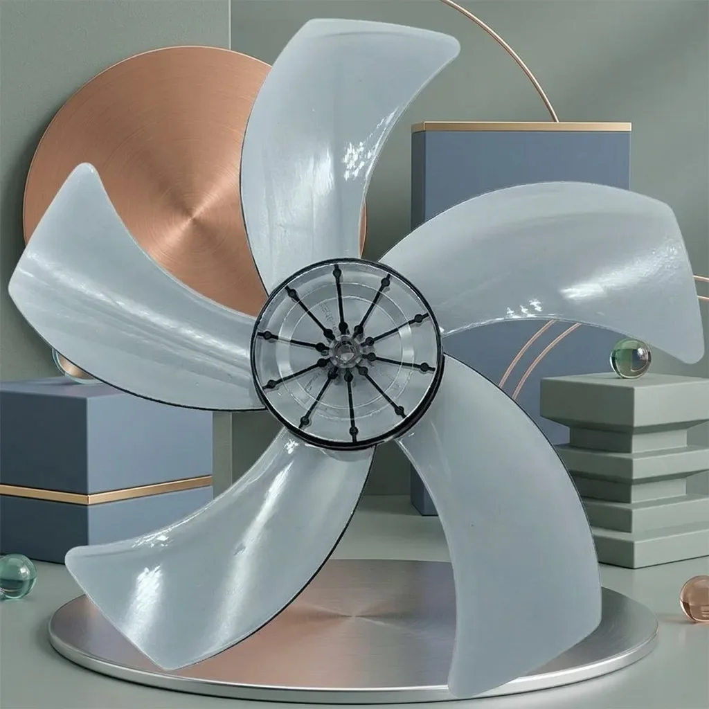 14 Inch Household Plastic Fan Blade Five Leaves With Nut Cover 35cm Low Noise For Pedestal Fan Blade Electric Fan Cooling Parts