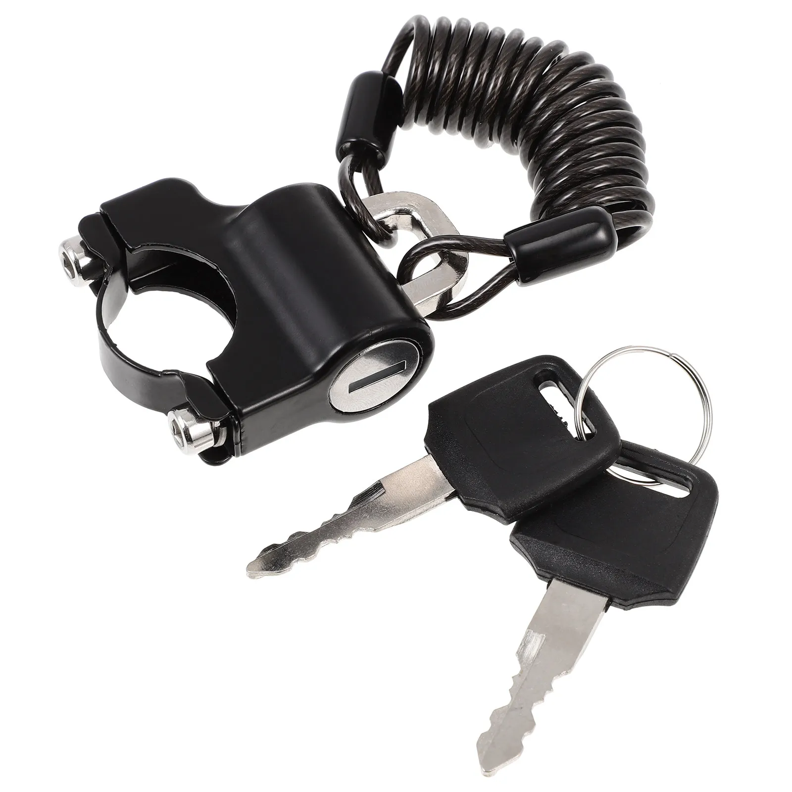 1Set Lock Motorcycle Accessories Heavy Duty Steel Cable Lock Reinforced Body Wide Handlebar Compatibility Anti Theft