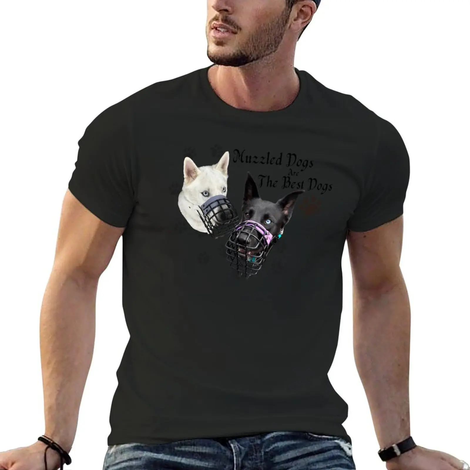 Muzzled Dogs are the Best Dogs Feat. Athena & Apollo T-Shirt basketball graphic tees blacks mens graphic t-shirts big and tall