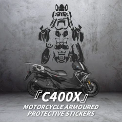 Used For BMW C400X Armoured Protective Stickers Kits Decals Waterproof Good Quality Back Glue Motorcycle Accessories Refit