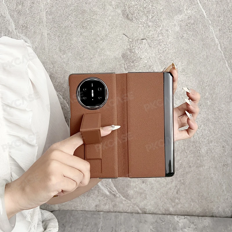 PKCASE Stoßfeste Armbandhalterung Flip-Lederhülle für Honor Magic V5 V3 V2 Vs3 Vs2 Smart Sleep Wake Cell Lederhülle – Detail 3