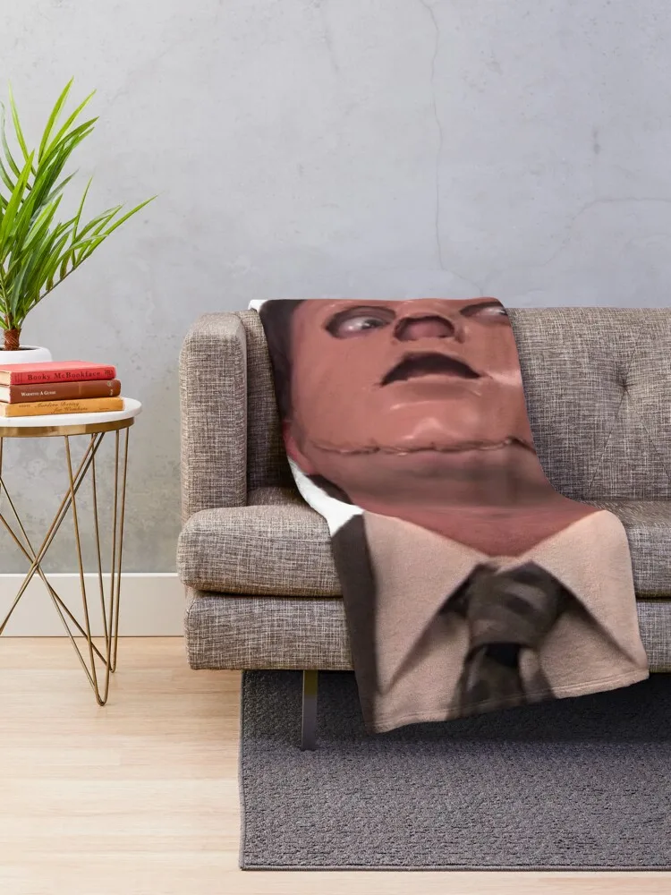 Dwight Schrute - Skin Mask Throw Blanket Furry Luxury blankets and throws Winter beds Custom Blankets