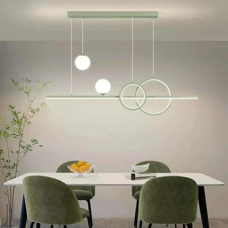 Restaurant Chandelier Simple Modern Creative Minimalist White Cream Style 2023 Bar Front Desk Dining
