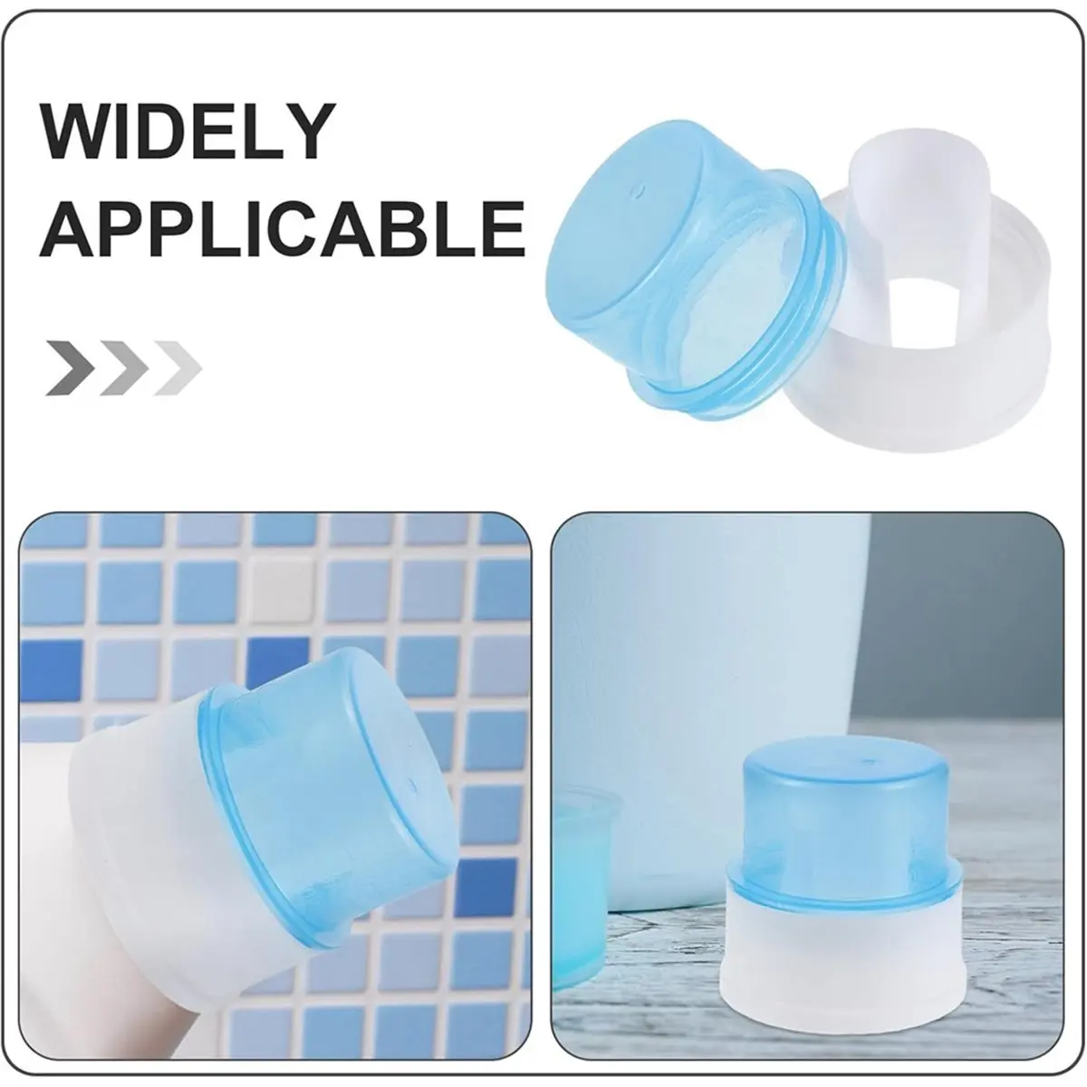 40PCS Refill Detergent Container Caps-Groove Bottle Cap Threaded Top for Pour-Detergent Bottle Lid Spare Parts