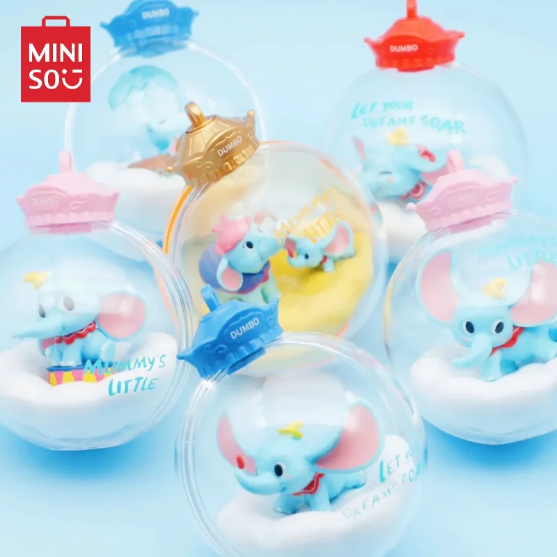 Miniso Disney Series Dumbo Wishing Wind Chime Crystal Ball Blind Box Kawaii Birthday Gift Children's Toy Animation Model Pendant