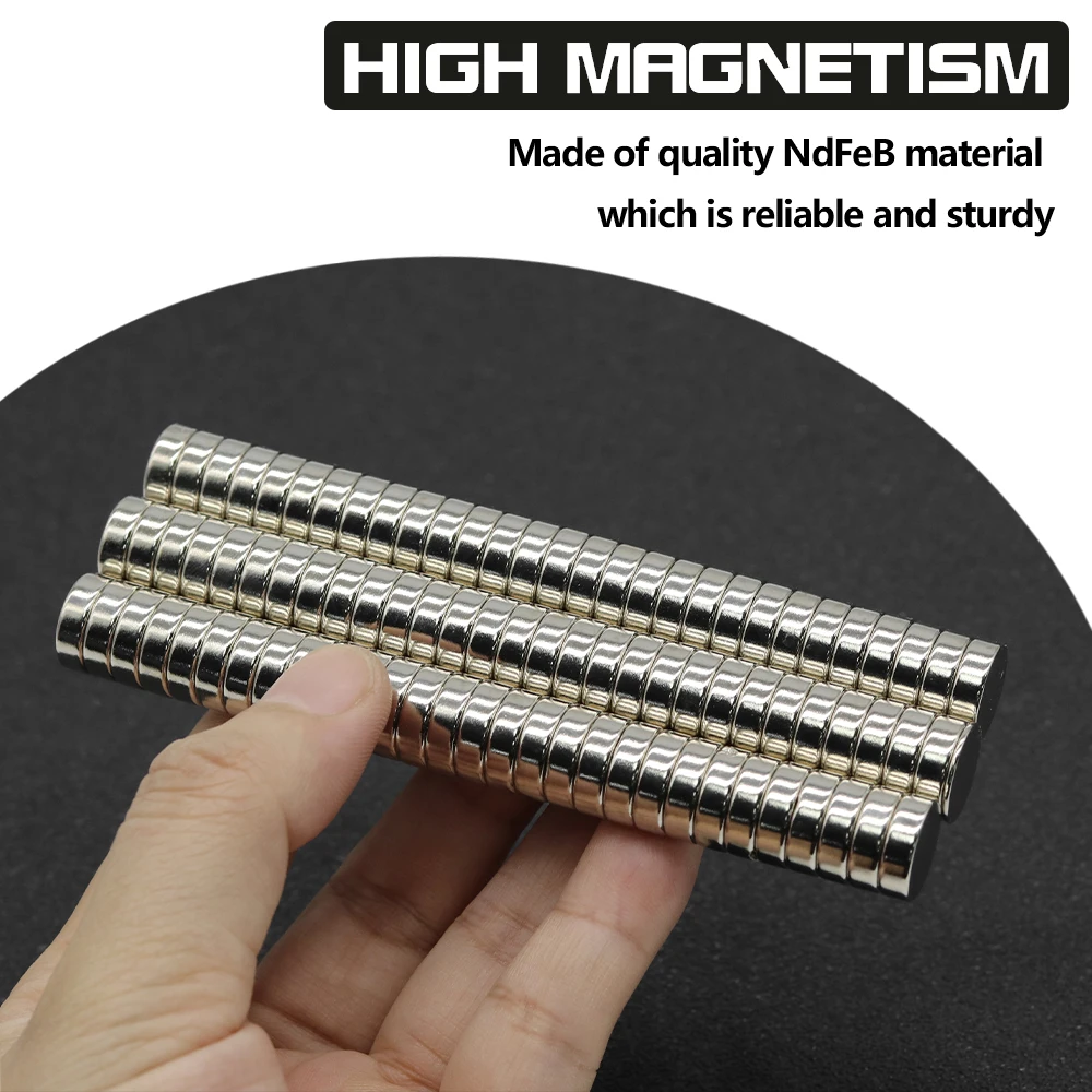 12x4mm N35 NdFeB Round Neodymium Magnet Super Strong Permanent Powerful Magnets Refrigerator DIY Craft Multi‑Purpose Magnetic