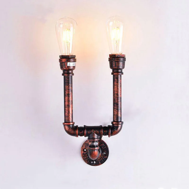 

Retro Loft Iron Light American Corridor Porch Corridor Staircase Bar Restaurant Wall Light Vintage Pipe Wall Sconce Bra