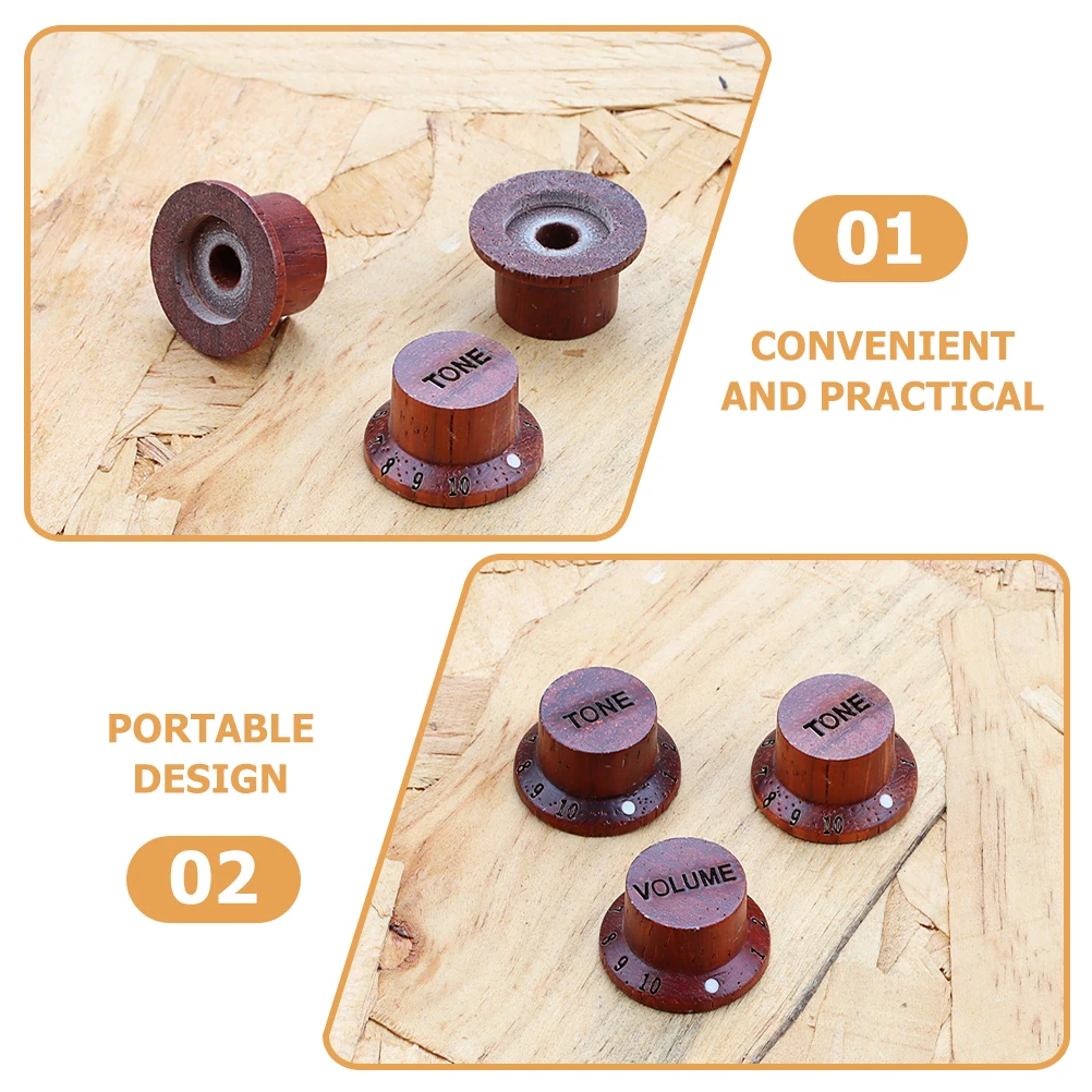 

3Pcs Guitar Volume Knob Speed Control Knob Replacement Bass Dome Knob For Guitar Amplifier Accessories Instrument Parts