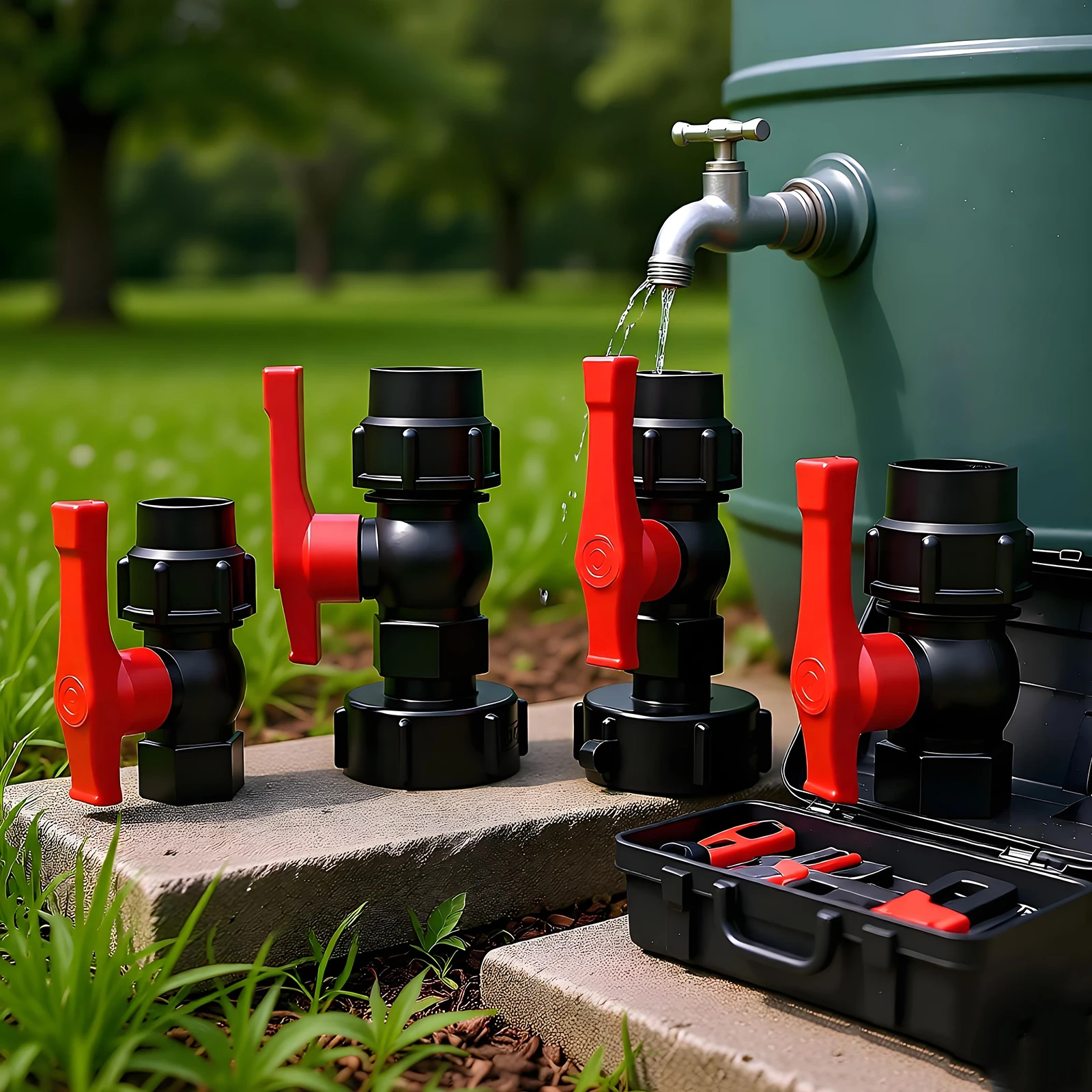 Black 25mm 32mm Plastic PE Tube Connector Tap Tee Water Splitter Coupler Valve Irrigation Straight Elbow Plug Fitting IBC S60x6