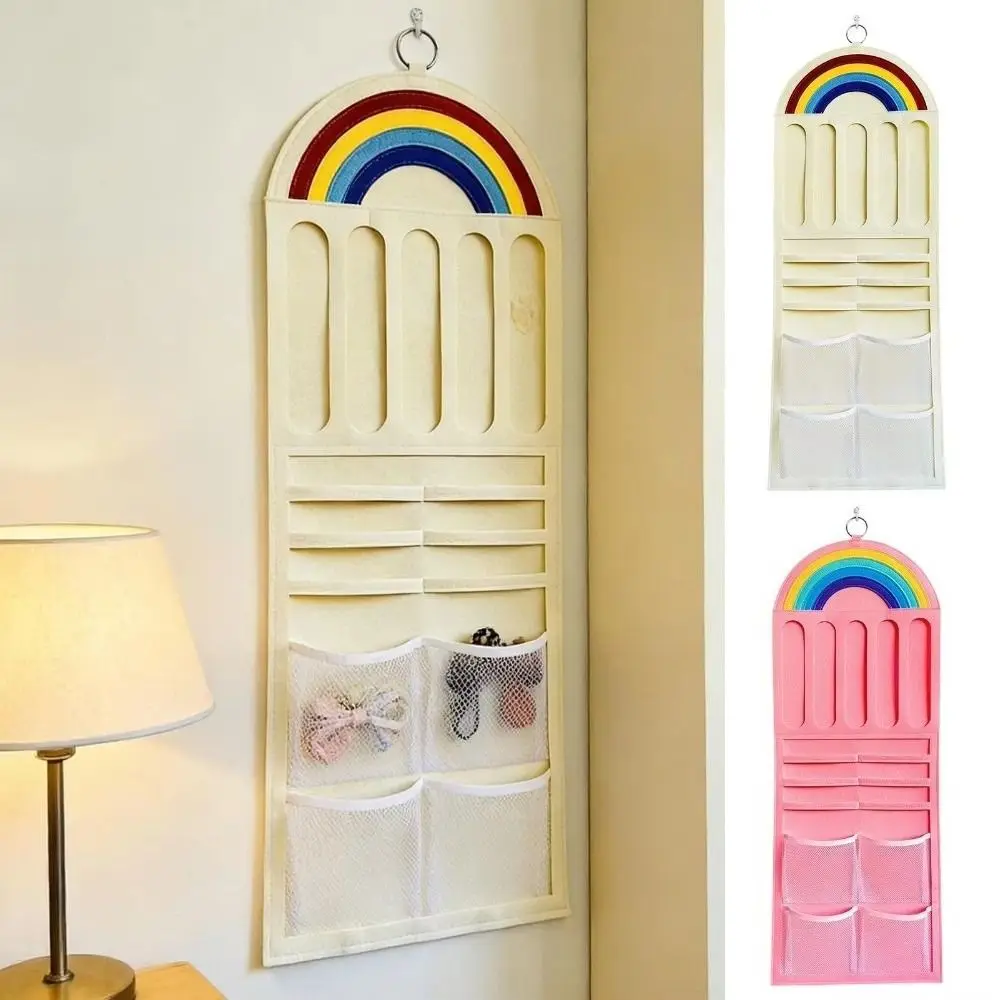 

Multifunctional Hairpin Display Rack Wall-mounted Large Capacity Hanging Headband Holder Space Saving Rainbow Design