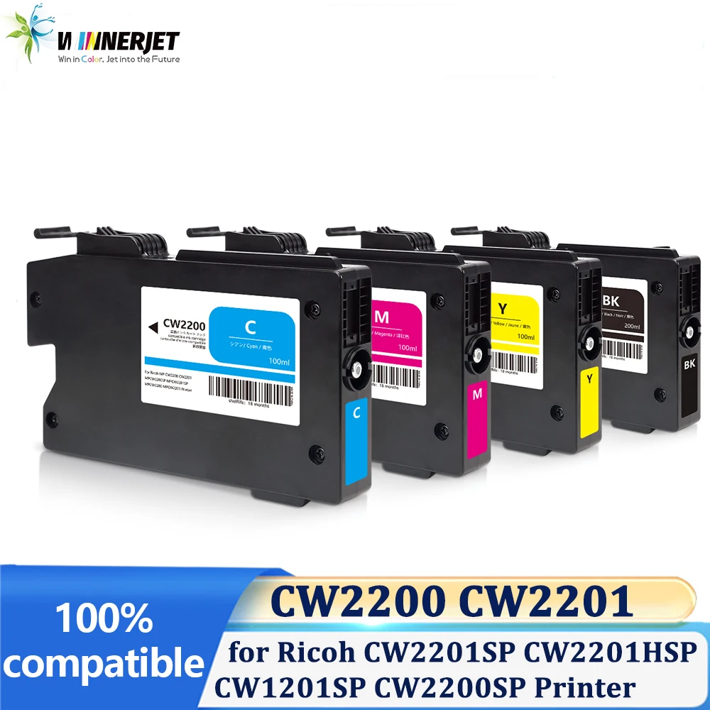 

CW2200 CW2201 Compatible ink cartridge With Pigment ink With one time use chip for Ricoh CW2201SP CW1201SP CW2200SP printer