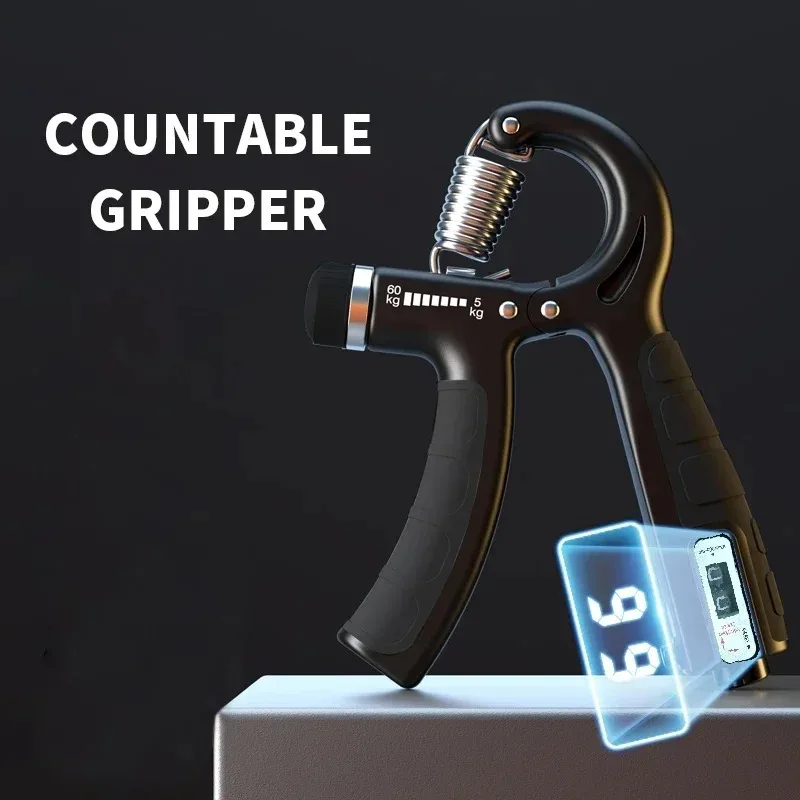 Gripper Kit,Adjustable Countable R-Type Hand Grip,Exercise Strengthening Pliers Spring,Finger Gripper,Wrist Expander – Image 2