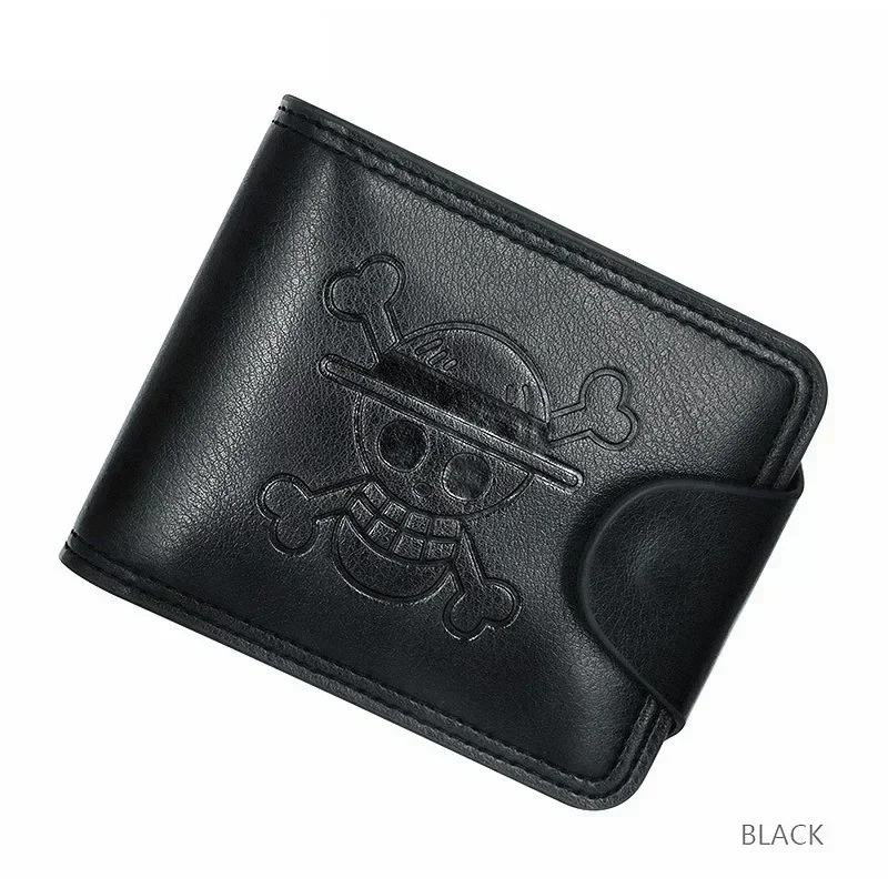 Anime One Piece Wallet Luffy Straw Hat Pirates Cosplay Men Women PU Coin Purse Card Holder Wallet for Children Christmas Gift