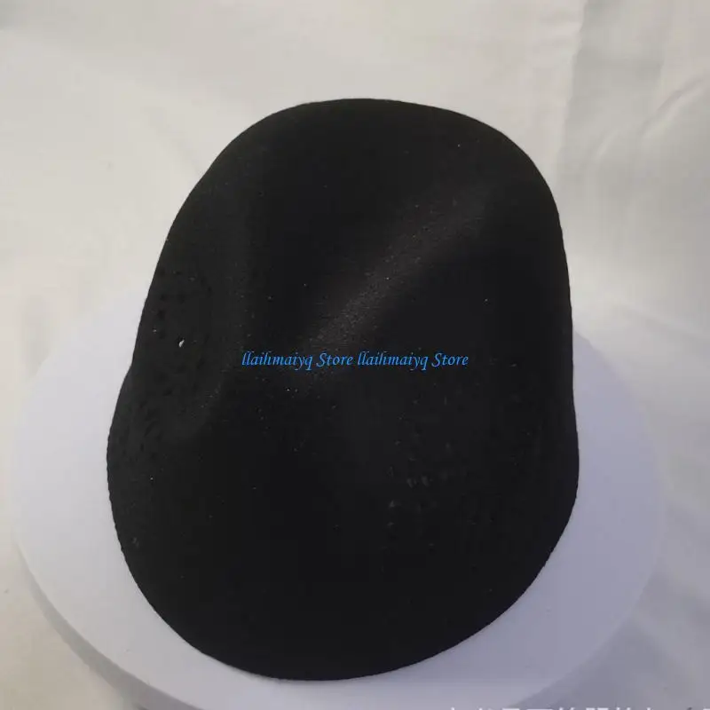 

573B Elegant Men Prayer Caps Embroidery Hollowed Taqiyah Kufi Hat For Various Religious Activity Gathering And Everyday Wear