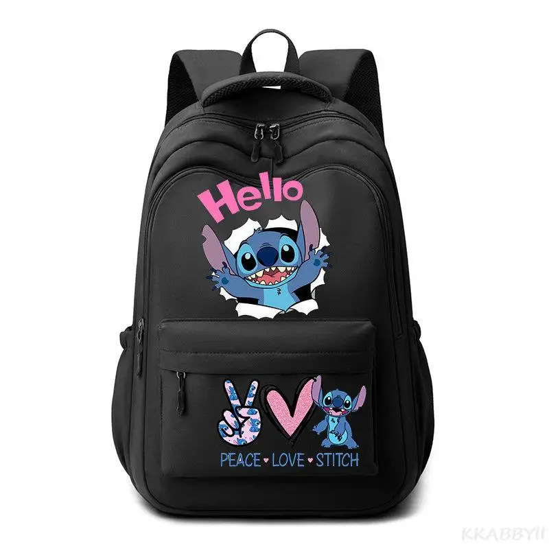 Cartoon Lilo And Stitch Backpack Boys Girls School Bags Laptop Rucksack Travel USB Backpack Large Capacity Bookbag For School