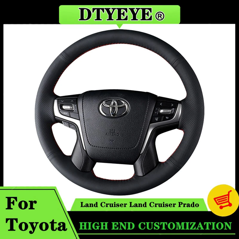 DIY Car Steering Wheel Cover For Toyota Land Cruiser Land Cruiser Prado 2016-2019 Customized Original Steering Wheel Braid