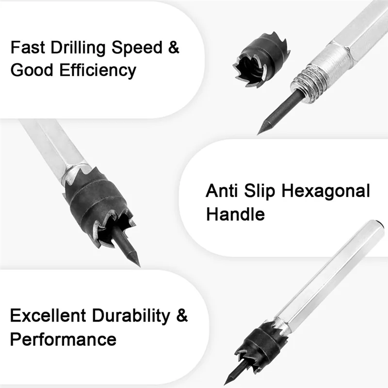 

ABZY-Spot Weld Cutter Set HSS Spot Weld With3/8" & 5/16" Double Sided Drill Bit,Forpower Drill Spot