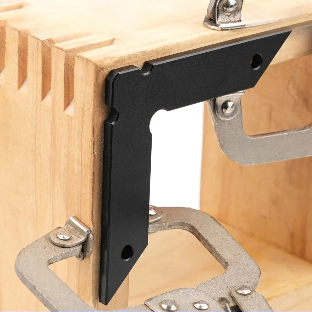 2PCS (Pair) of Aluminum Clamping Square (clamps not included) L-shaped wooden panel splicing and fixing clamping tool