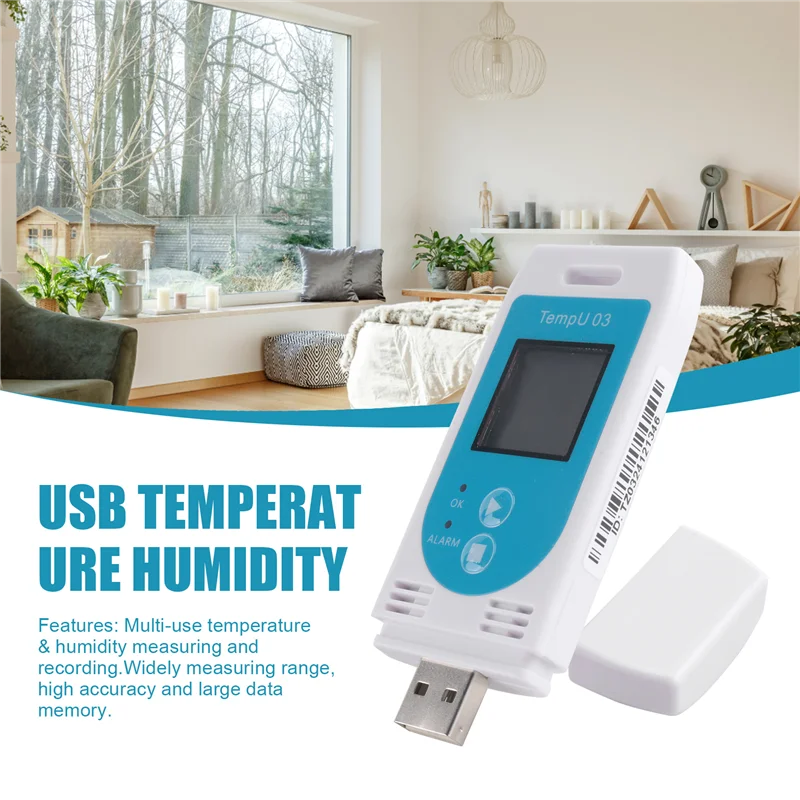 

AB34-1 шт. Tempu 03, USB-регистратор данных температуры и влажности, многоразовый регистратор данных RH TEMP, регистратор, измеритель записи влаги