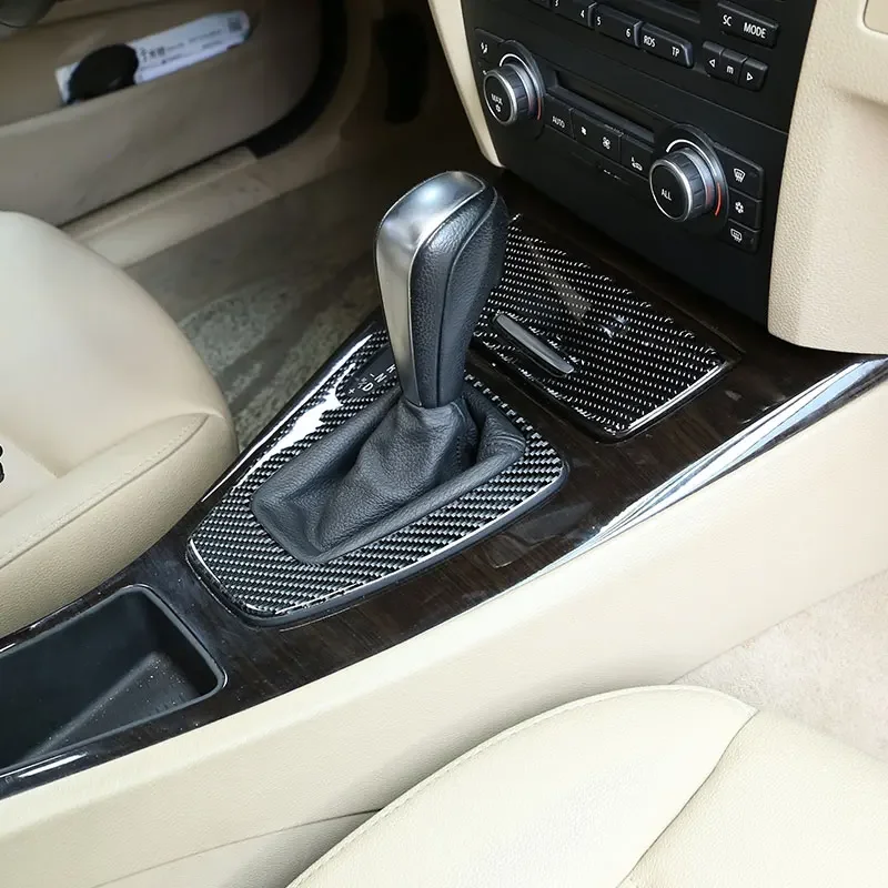 

For BMW 3 Series E90 E92 E93 2005-2012 Soft Carbon Fiber Car Center Console Gearshift Panel Cover Trim Sticker Car Accessories