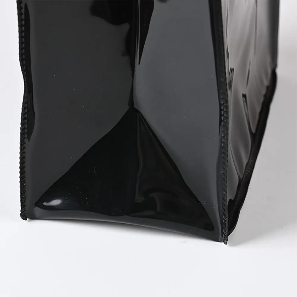 Black Gift Bag High Quality Transparent PVC Shopping Bags Waterproof Square/Round Handle Storage Bag