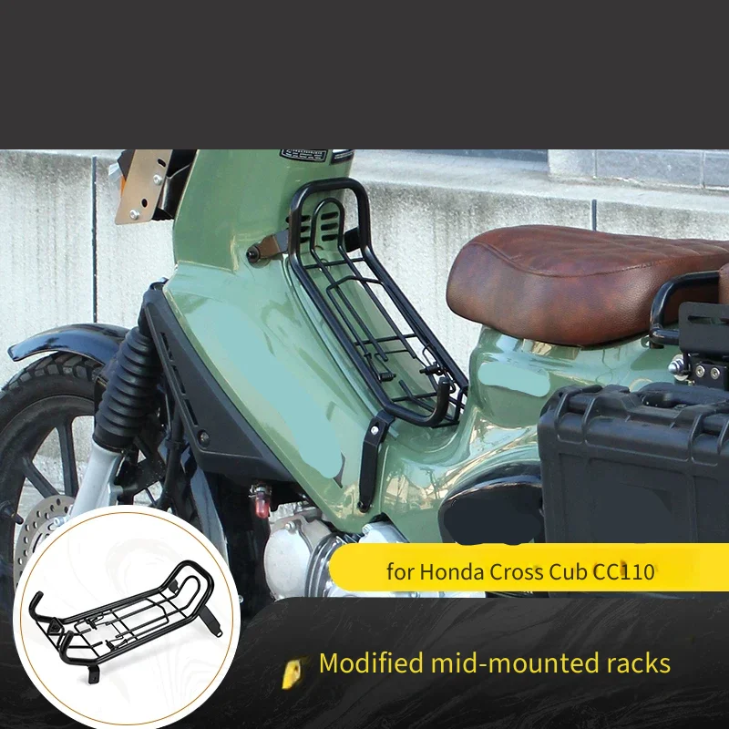 For Honda Cross Cub CC110 Modified Middle Mount Rack, Center Storage Luggage Rack Motorcycle Accessories