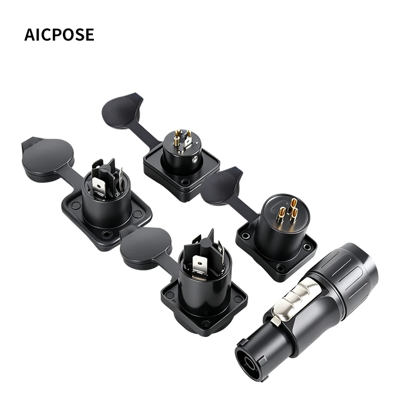 10pcs Waterproof Powercon True 1 Power Connector Outdoor Male Female Plug Socket Twist Lock AC Connector for DJ Par Light Led