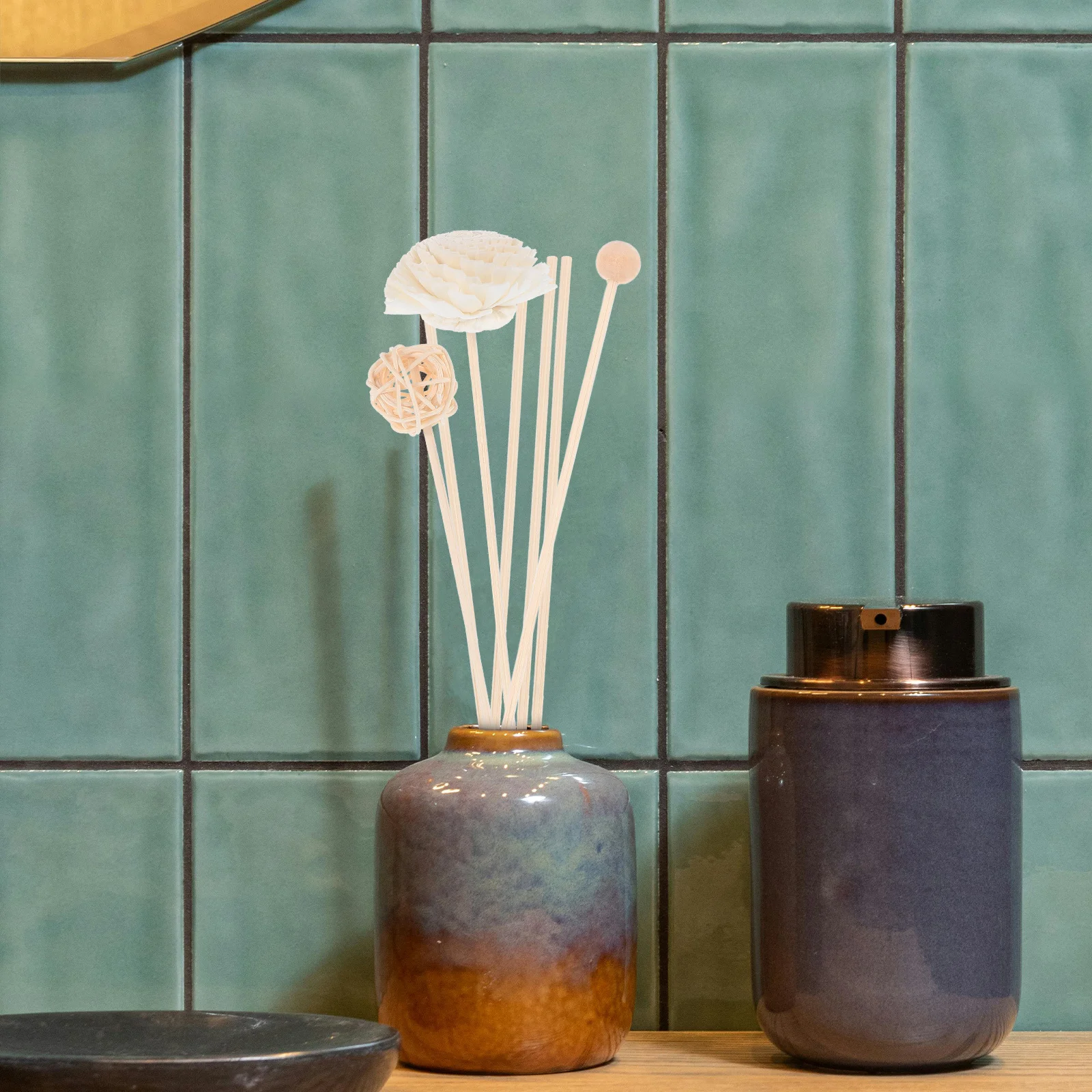 

Aroma Diffuser Sticks Set Natural Rattan Oil Diffuser Sticks Long Lasting Flameless Room Scent Reeds for Home Office Bedroom