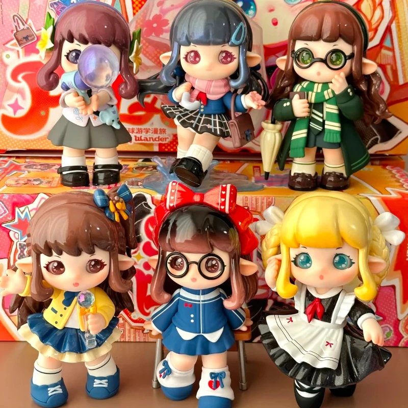 

Коллекционная игрушка-фигурка Fiila Global Study Wander Series Blind Box: милая кавайная кукла, подарок на Новый год, украшение для дома, таинственная коробка