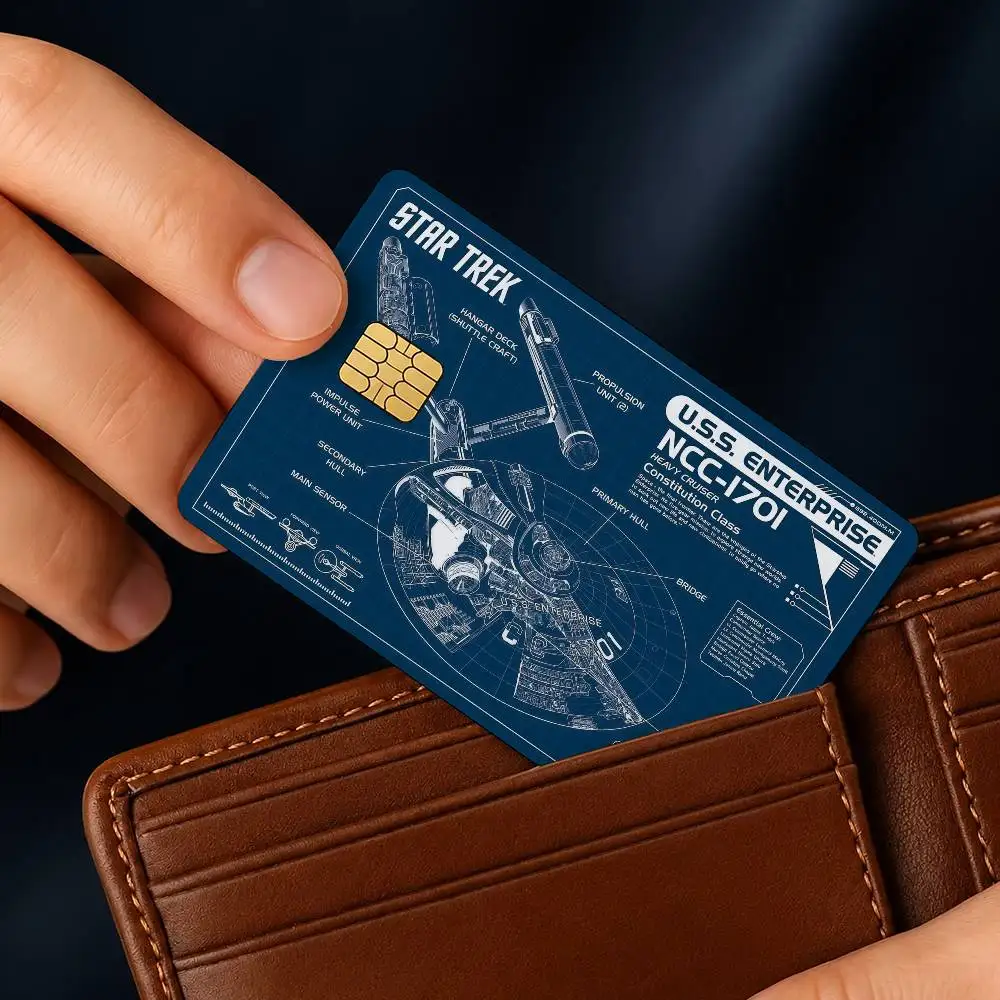 S-Star T-Trek Film 4 Pcs! Waterproof stickers card for credit cards, debit cards, and transit cards view 4