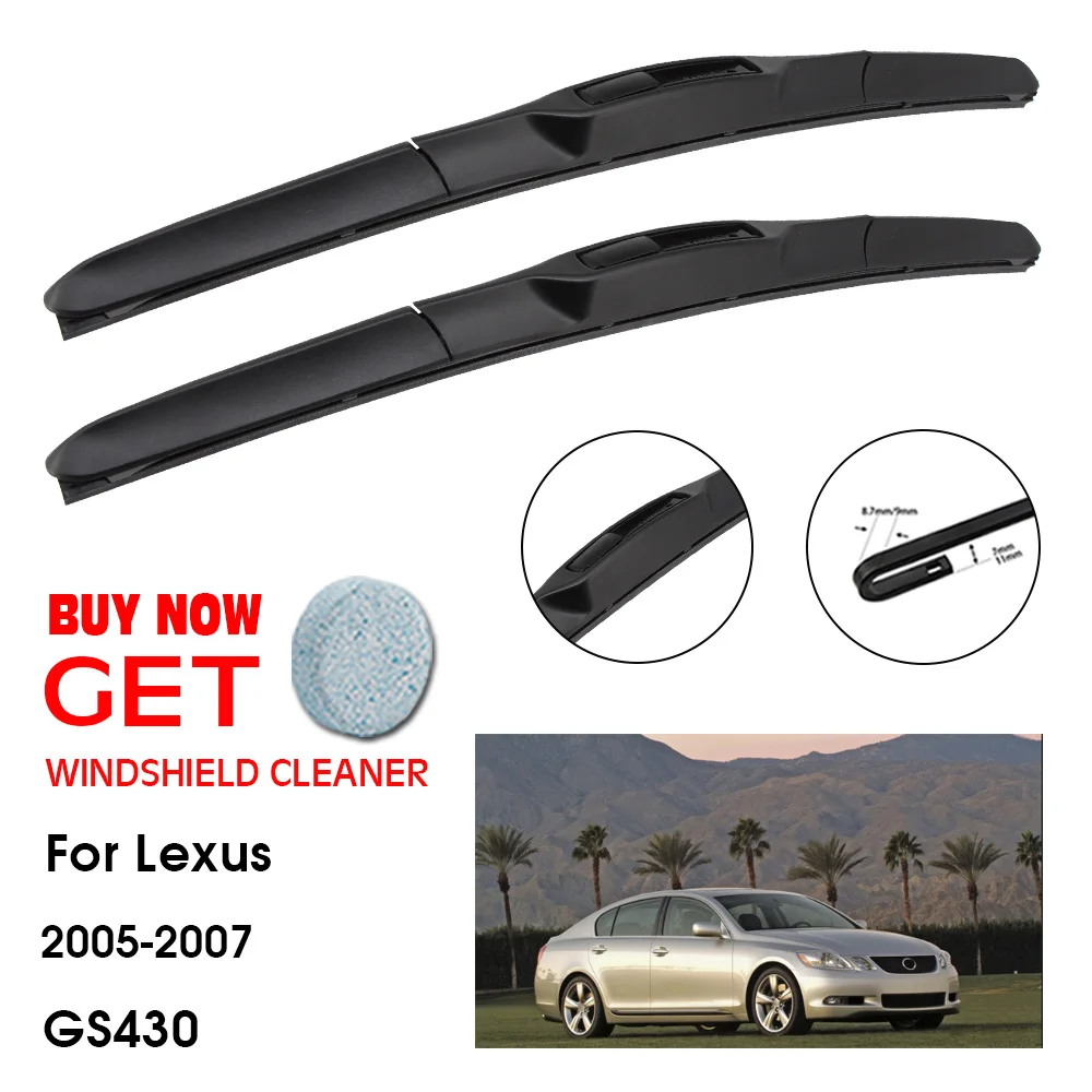 

Car Wiper Blade For Lexus GS430 24"+19" 2005-2007 Front Window Washer Windscreen Windshield Wipers Blades Accessories