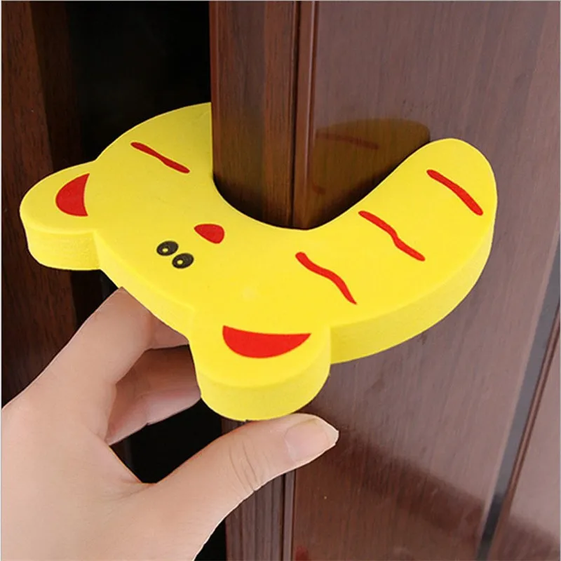 5pcs Cartoon Animals Door Stopper Child Finger Protector EVA Baby Safety Lock Wall Buffers Home Safety Accessories