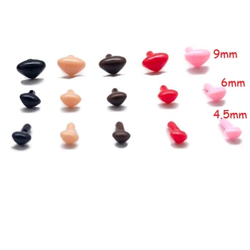 Schwarz/Braun/Rosa Puppe Nase Amigurumi Glatte Plug-in Tier Dreieck Kunststoff Handwerk Nasen Puppe Machen Versorgung für Teddybär Puppen