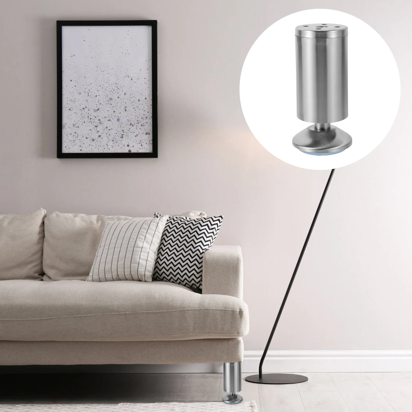 

4Pcs Adjustable Stainless Steel Furniture Feet Cabinet Sofa Legs Anti-Slip Durable Long-Lasting Corrosion Resistant