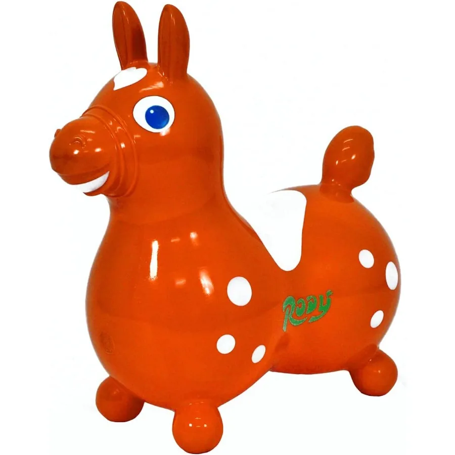 Gymnic Rody Bounce Horse Orange – Ideal para atividades físicas internas e no desenvolvimento de habilidades motoras em 3 a 8 anos, promove o equilíbrio C