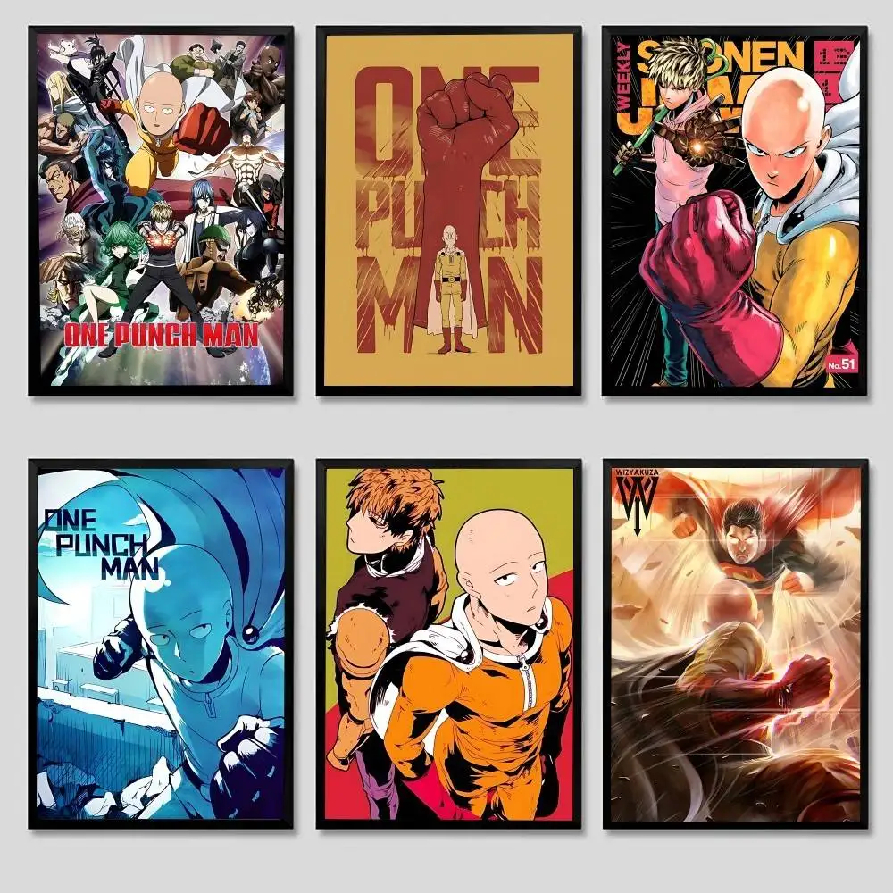 O-One P-Punch ManS Poster No Framed Poster Kraft Club Bar Paper Vintage Poster Wall Art Painting Bedroom Study Stickers
