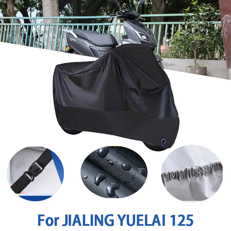 

Motorcycle Full Covers For JIALING YUELAI 125 Car Outdoors Sun Protection Dust No Ear Thickened Oxford Clothcover Accessories