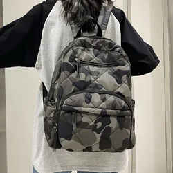 High-capacity Camo Printing Nylon Backpack For Female Casual Tote Bags For Travel Fashion Backpack For Male And Teenagers 2023