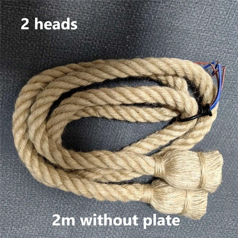 Hemp Rope Pendant Lights Vintage Lighting Fixture Retro Industrial Hanging Lamp for Living Room Kitchen Home Light Fixtures Deco