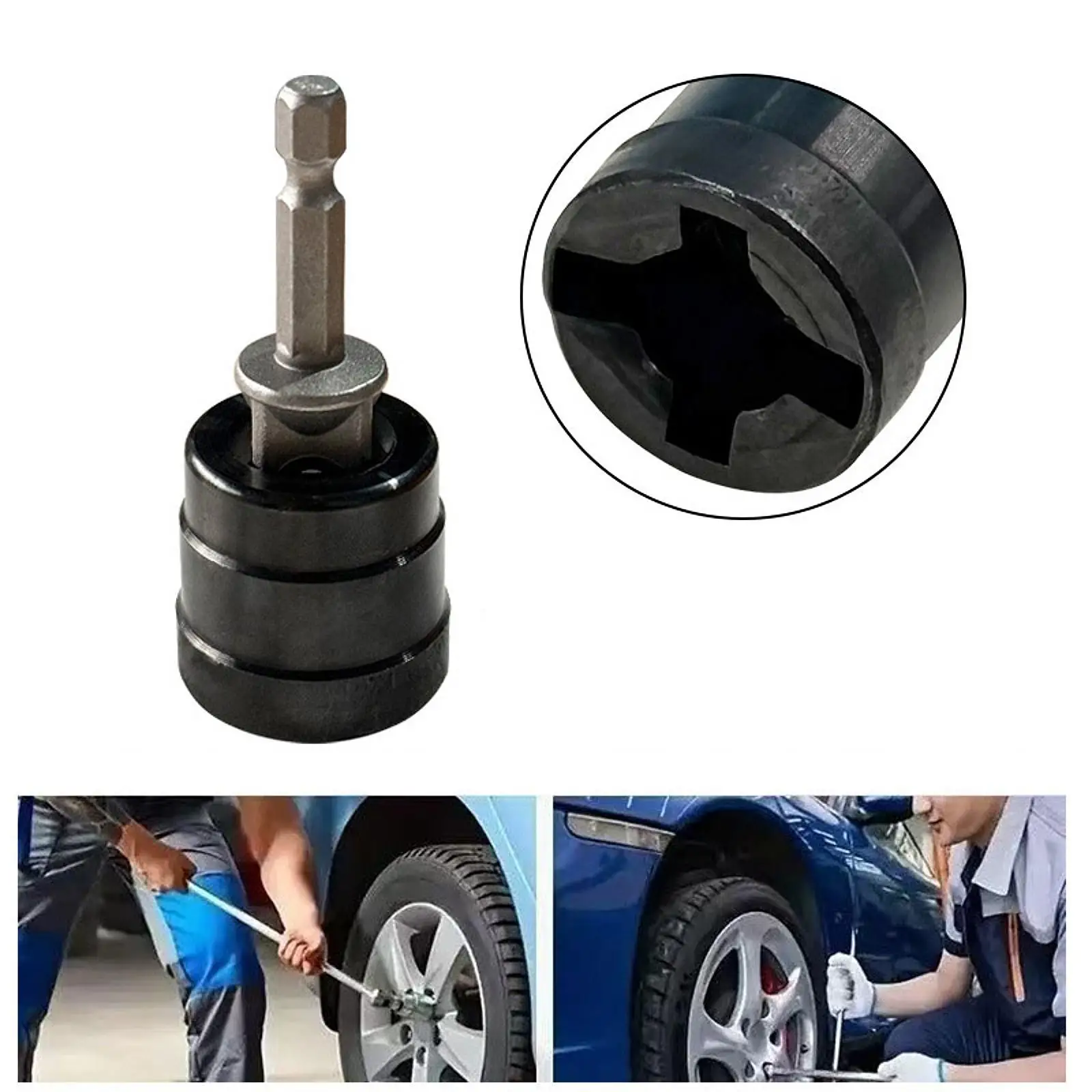 Gniazdo do podnośnika profesjonalne, łatwe w montażu, do wymiany opon, do wiertarki ręcznej, klucza udarowego elektrycznego, podnośnika samochodowego, przyczepy kempingowej