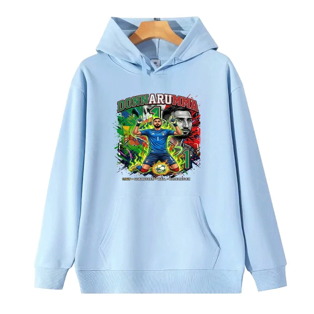 

Donnarumma No.1 Italy Goalkeeper Print Parent-Child Hoodie Casual Pullover Tops Family Matching Outfit