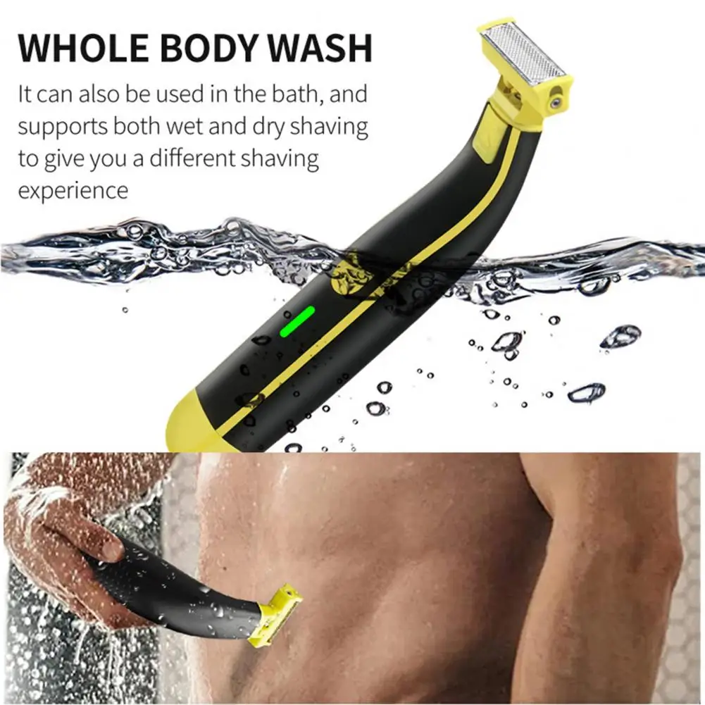 

Men Electric Shaver Hair Beard Trimmer Waterproof Electric Shaver with 4 Guide Combs Brush for Men for Father for Him