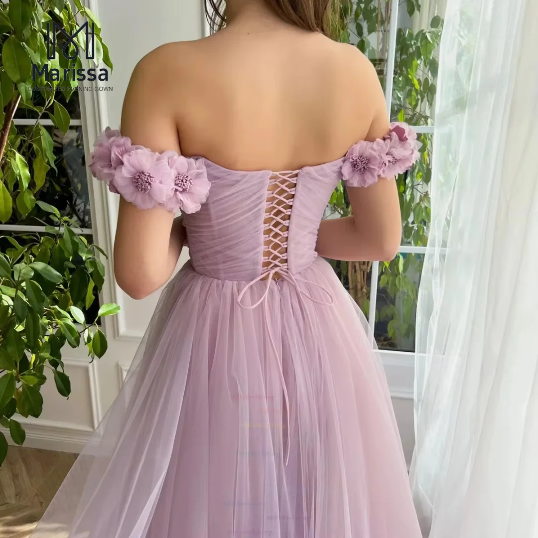 Marissa feito sob encomenda elegante vestido longo a linha tule vestidos de baile 2025 vestidos de noite femininos luxuosos para ocasiões especiais