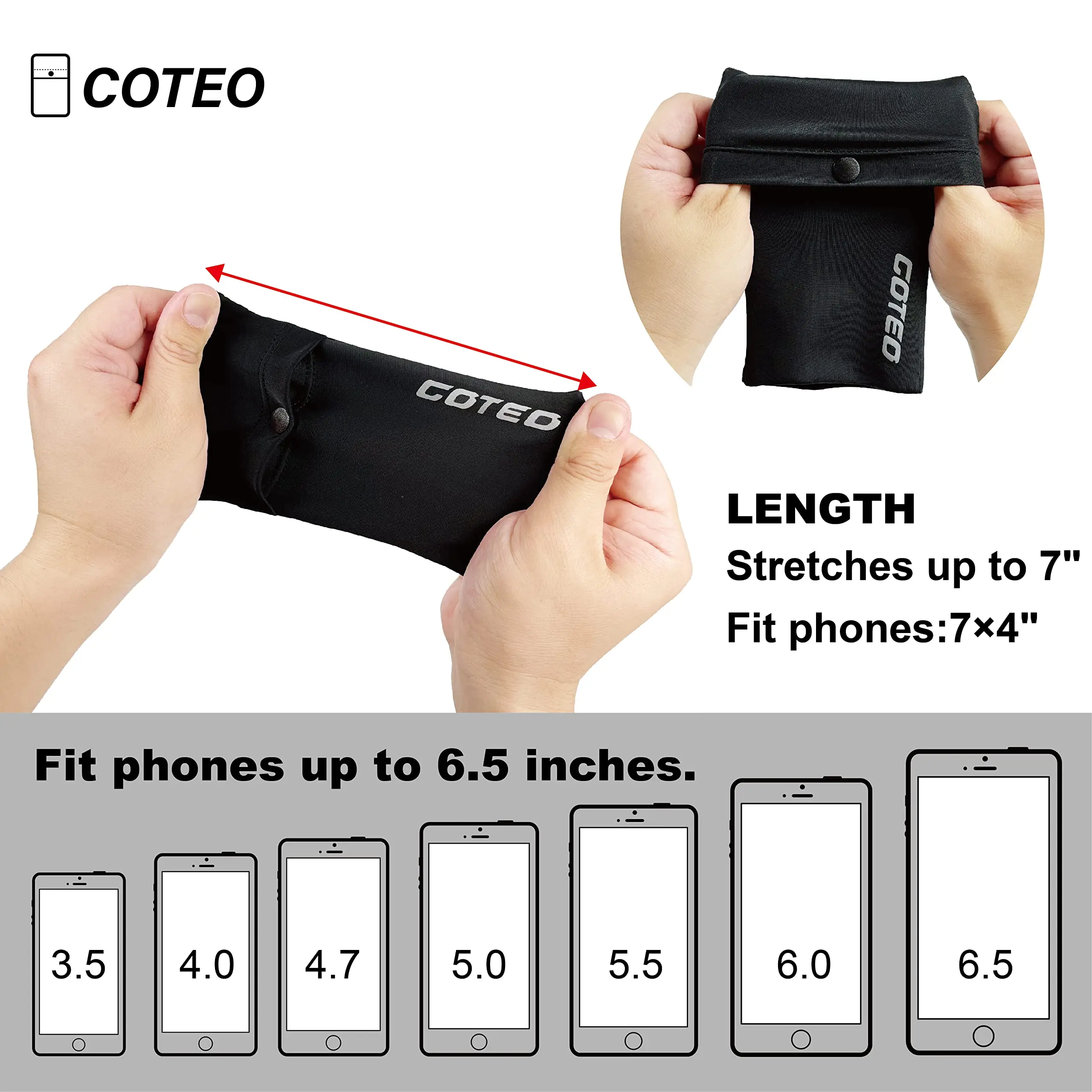 جديد تشغيل الهاتف المحمول الذراع حقيبة الرياضة الهاتف شارة حقيبة مع قفاز Handfree المعصم حامل هاتف الخليوي رقيقة المعصم الحقيبة للهاتف #3